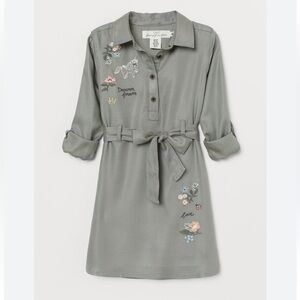 H&M Kids Embroidered Dress - Green